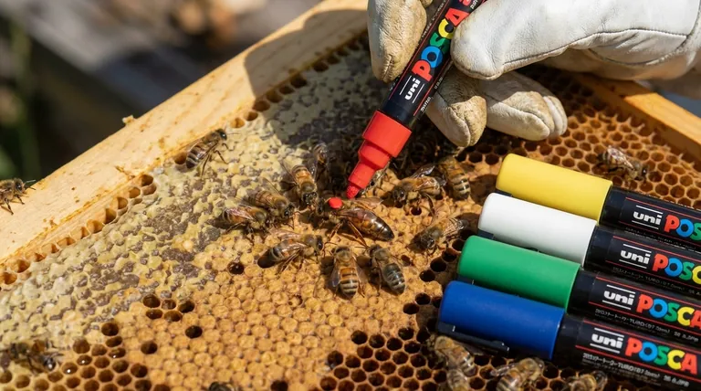 What are the benefits of using vibrant colors in markers for Queen bees? Achieve Faster, Safer Hive Inspections