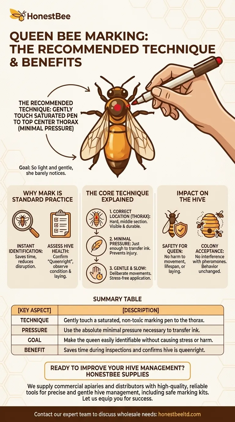 Quelle est la technique recommandée pour marquer une reine des abeilles ? Maîtriser le marquage sûr et efficace des reines Guide Visuel