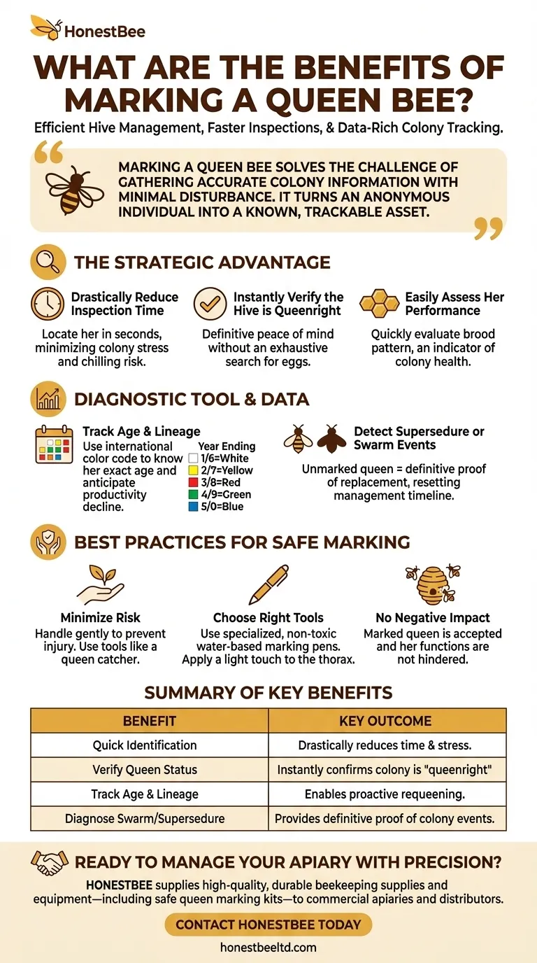 What are the benefits of marking a Queen bee? Boost Hive Management Efficiency & Confidence Visual Guide