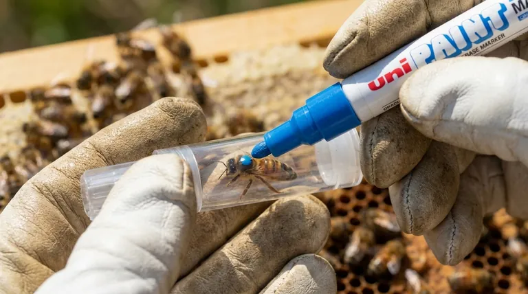 What is the proper technique for applying minimal pressure when marking a Queen bee? Master the Gentle Touch for Hive Success
