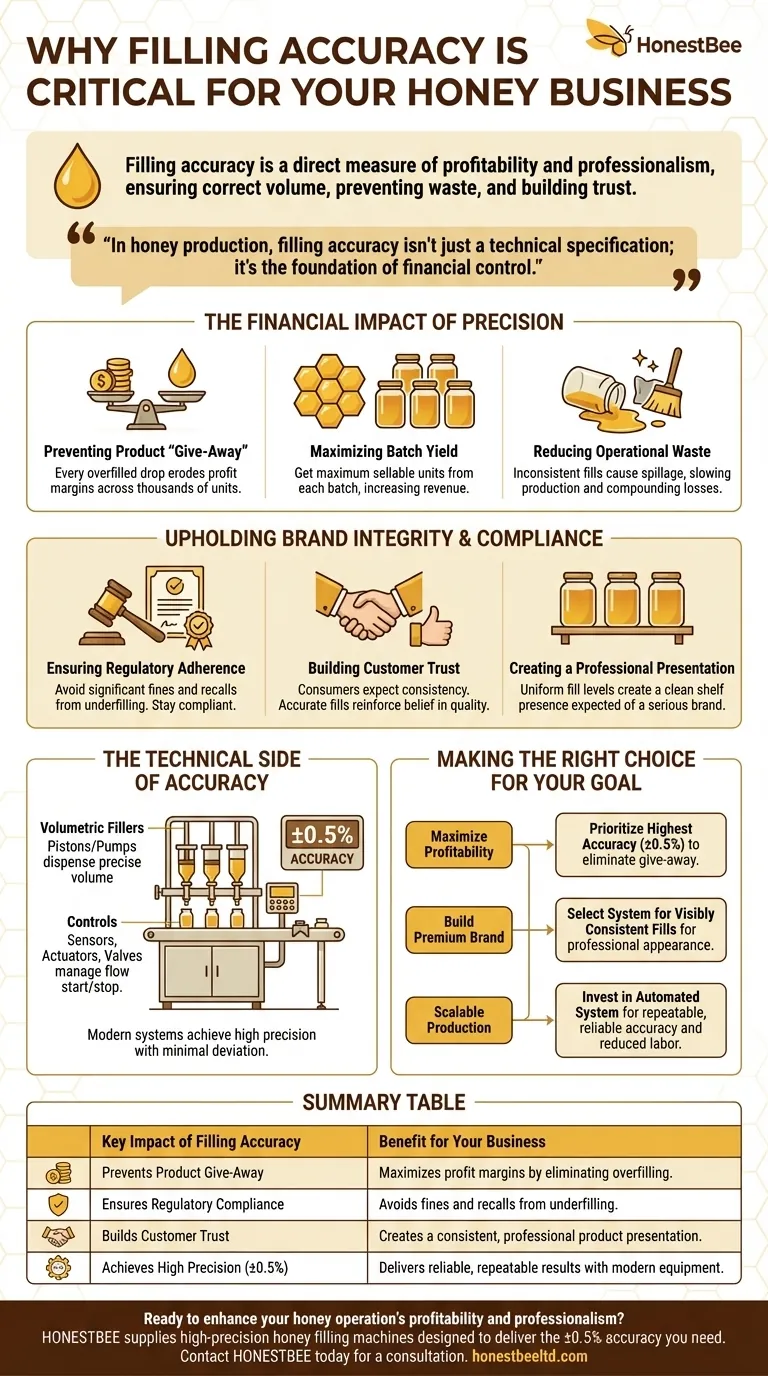 Why is filling accuracy important in a honey filling machine? Maximize Profit and Build Brand Trust Visual Guide