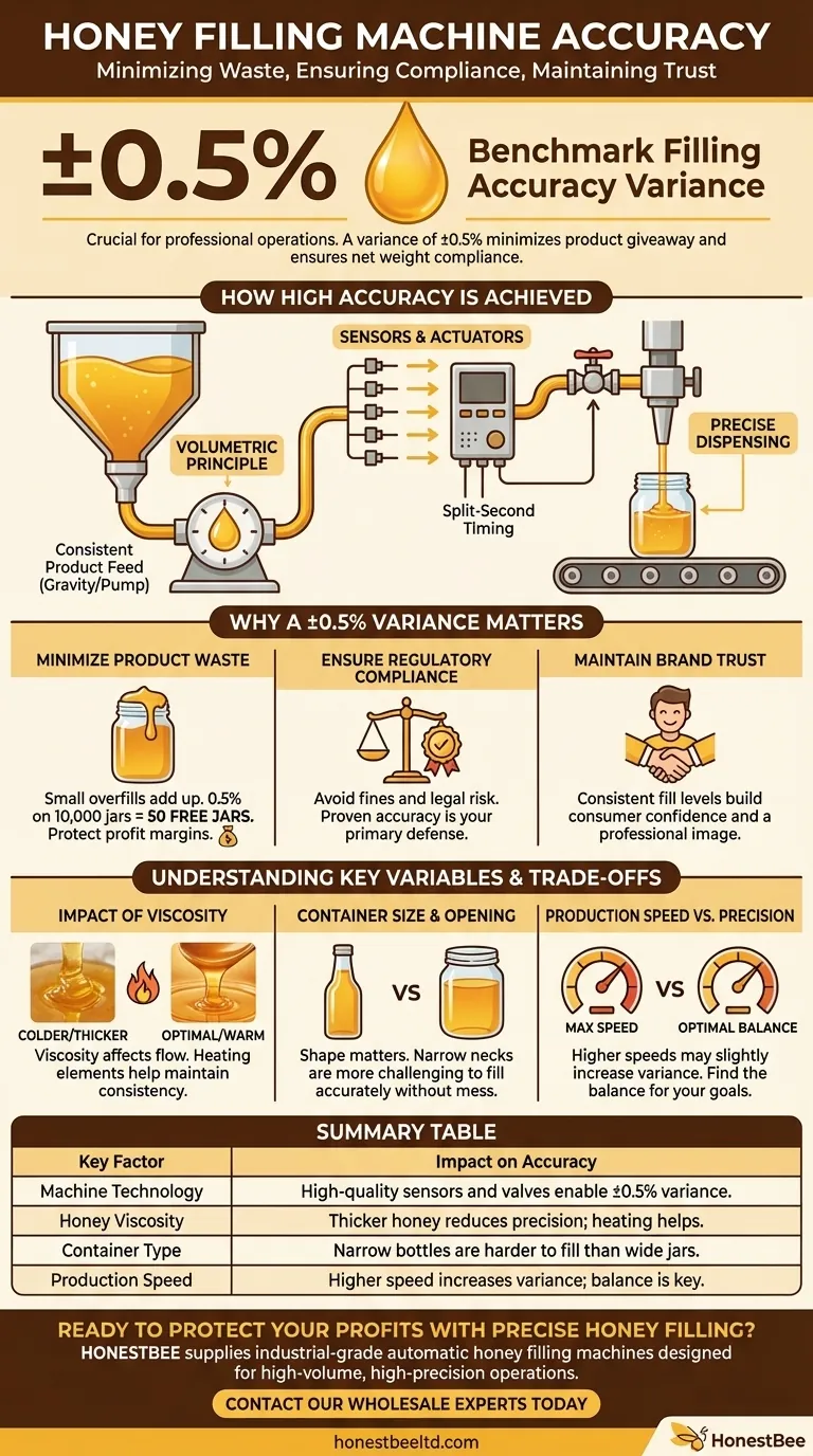 What is the filling accuracy of an automatic honey filling machine? Achieve ±0.5% Precision for Your Apiary Visual Guide