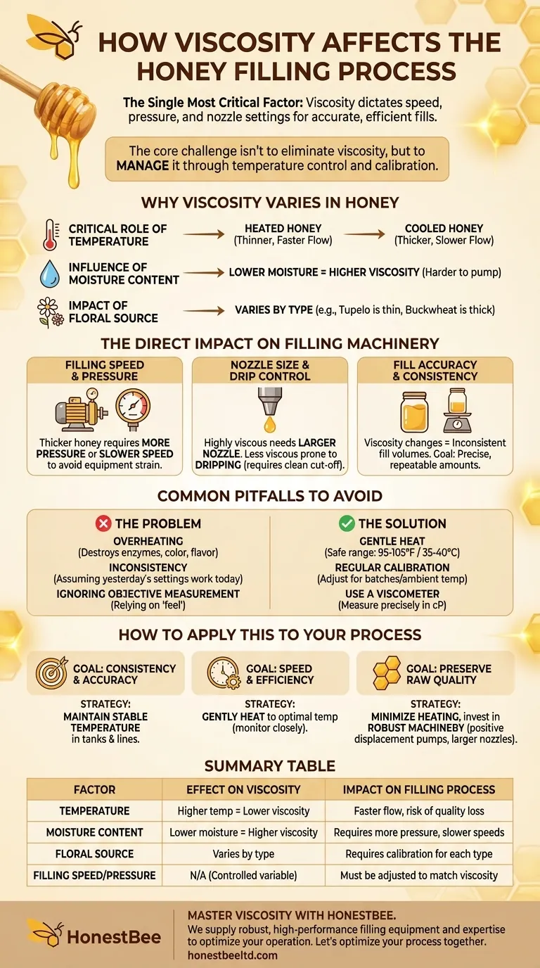 점도의 변화가 꿀 충전 공정에 어떤 영향을 미치나요? 최고의 효율을 위해 꿀 충전 라인을 최적화하세요 시각적 가이드