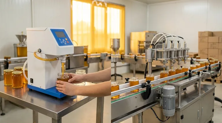 Доступны ли машины для розлива меда как в полуавтоматическом, так и в автоматическом исполнении? Выберите подходящий вариант для вашей пасеки