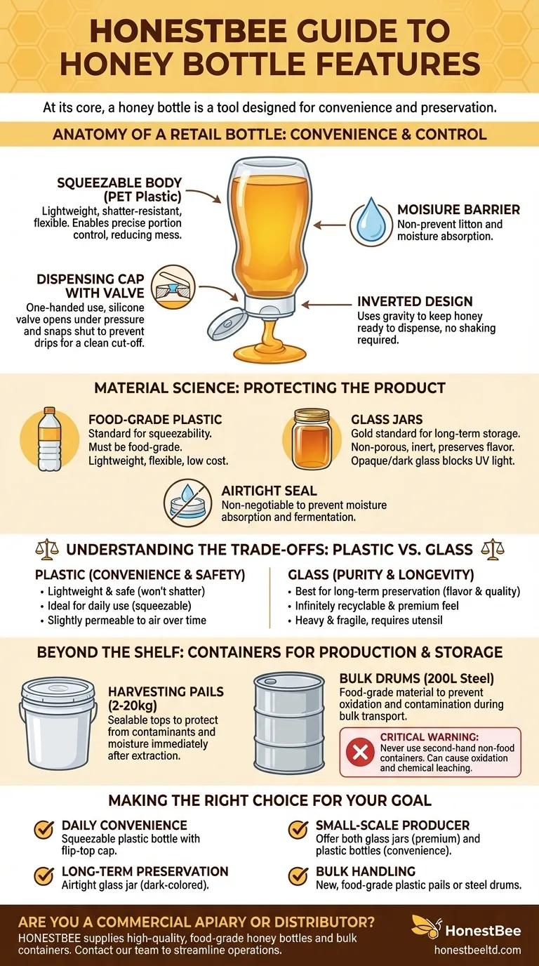 ما هي مميزات عبوات العسل؟ تصميم للراحة والحفظ طويل الأمد دليل مرئي