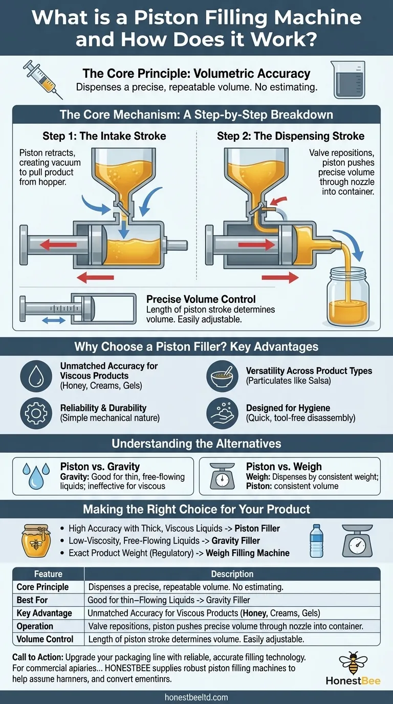 What is a piston filling machine and how does it work? Achieve Precise Filling for Viscous Products Visual Guide