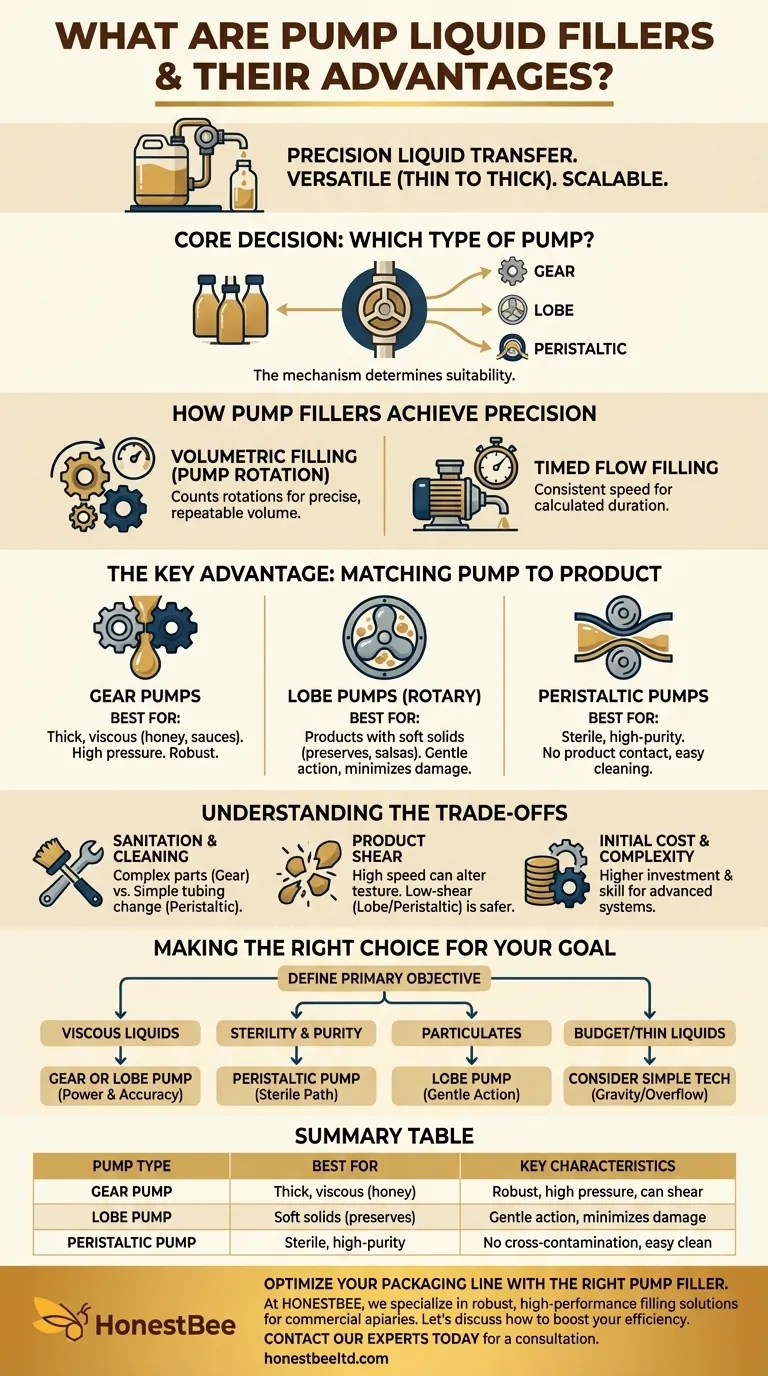 What are pump liquid fillers and their advantages? Versatile Filling for Every Viscosity Visual Guide