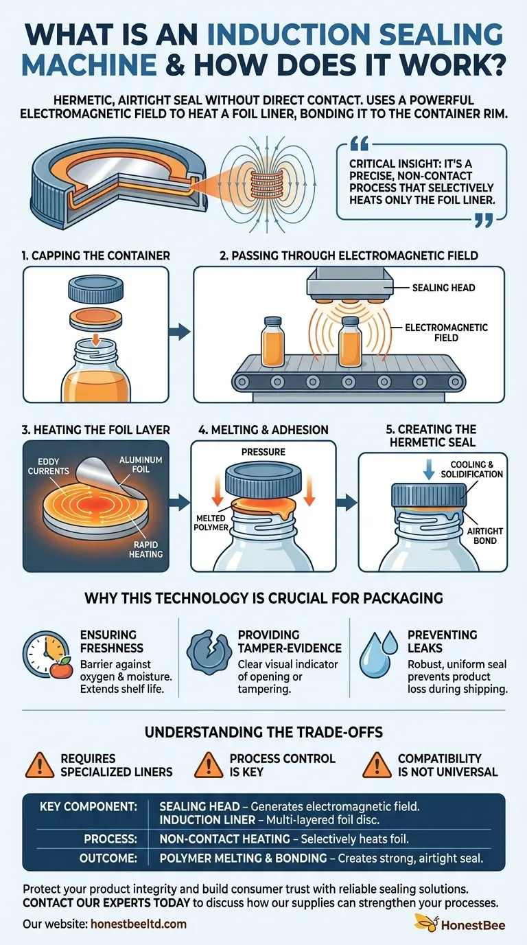 What is an induction sealing machine and how does it work? Achieve Airtight, Tamper-Evident Seals Visual Guide