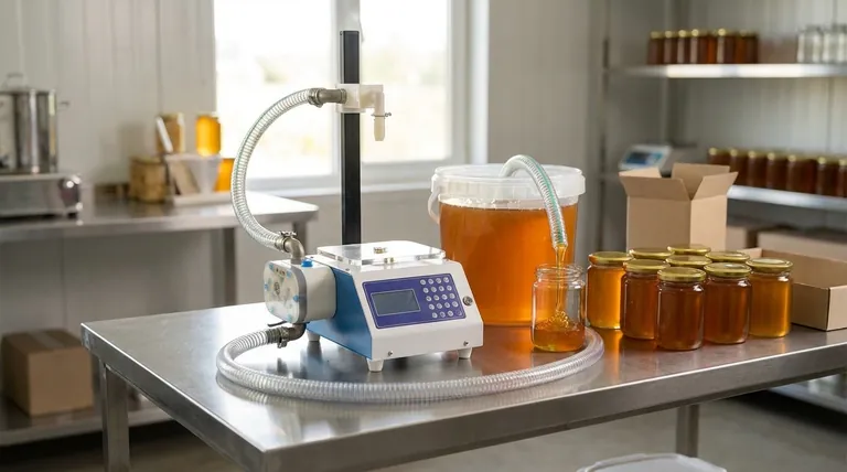 Qual è il principio di funzionamento di una macchina riempitrice per miele a gravità? Una soluzione semplice ed economica