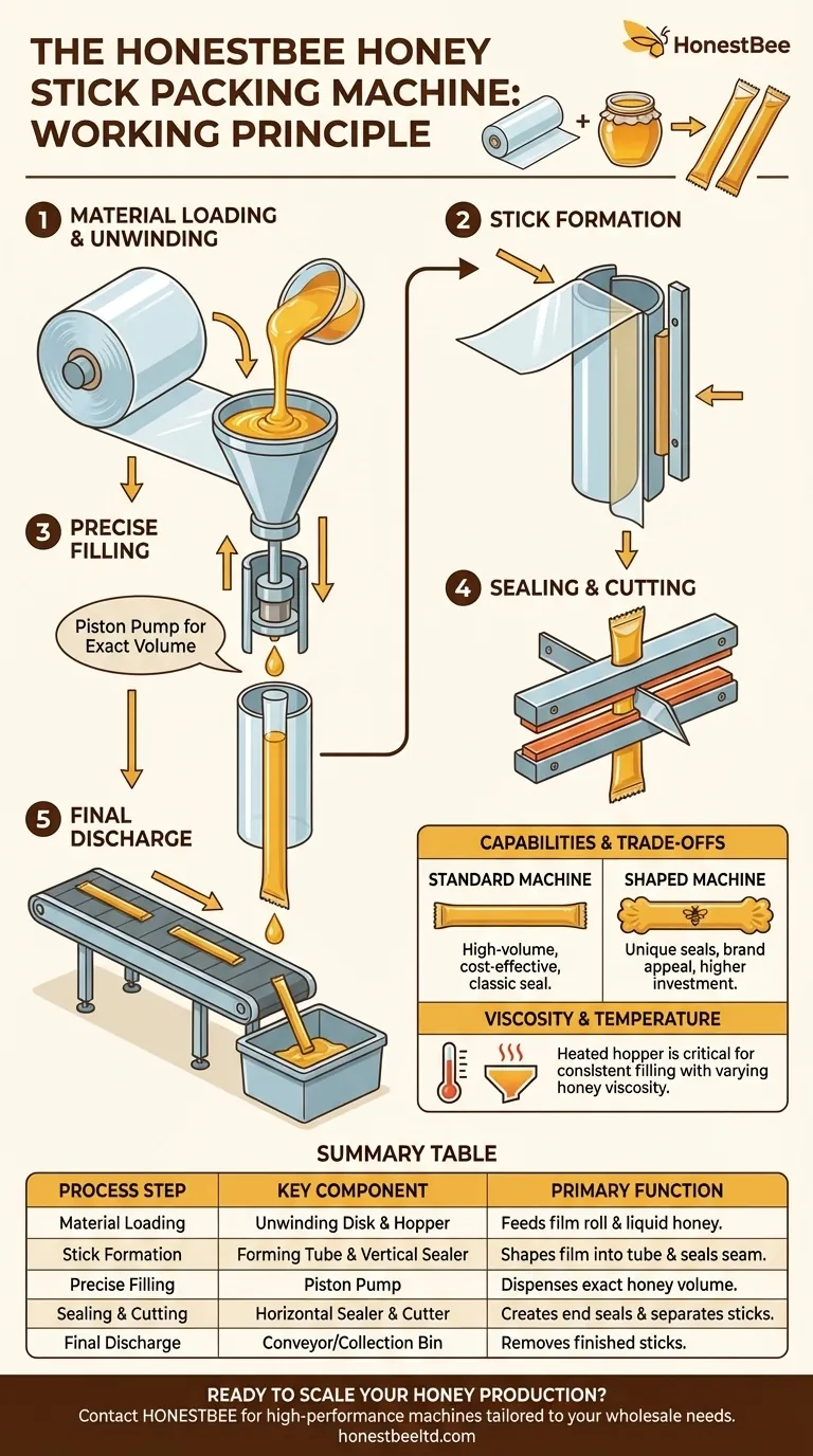 Quel est le principe de fonctionnement d'une machine à emballer les bâtonnets de miel ? Automatisez votre ligne de production de miel Guide Visuel
