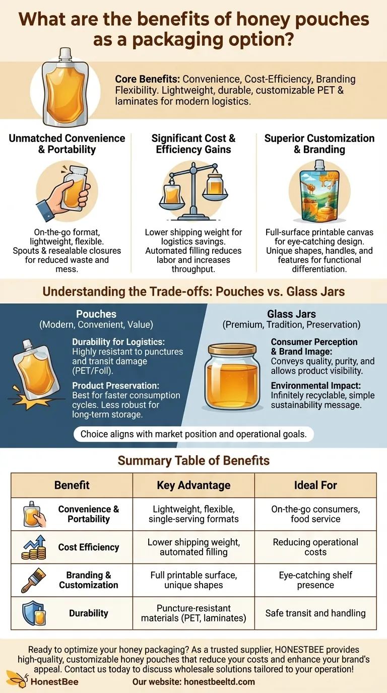 What are the benefits of honey pouches? A Guide to Cost-Effective & Convenient Packaging Visual Guide