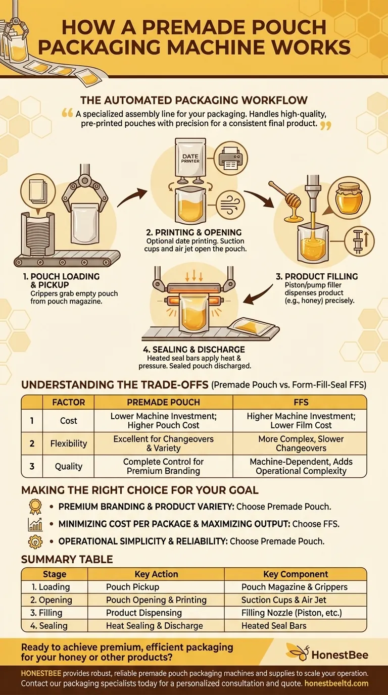 How does a premade pouch packaging machine work? A Guide to High-Speed, High-Quality Automation Visual Guide
