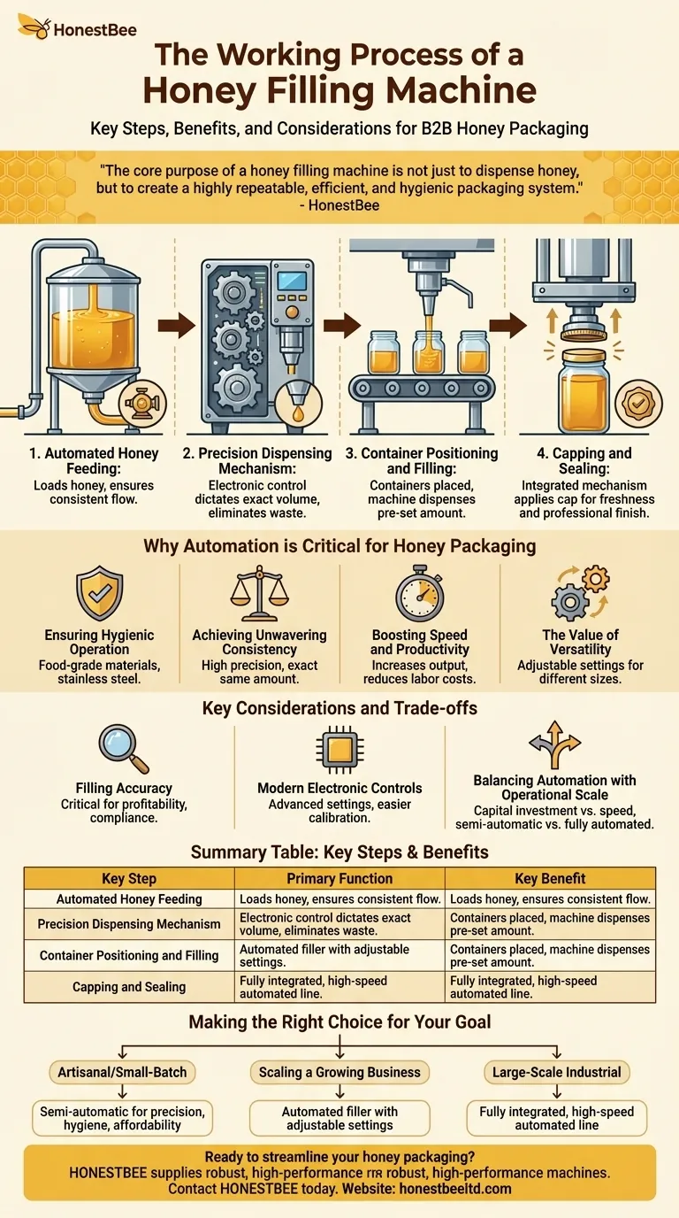 ¿Cuáles son los pasos clave en el funcionamiento de una máquina de llenado de miel? Optimice su línea de envasado para la eficiencia Guía Visual