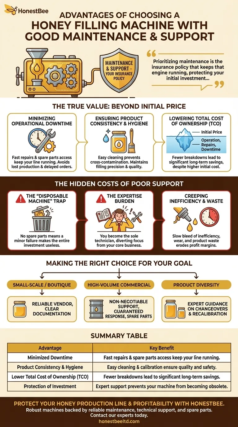 What are the advantages of a honey filling machine with good maintenance and support? Maximize Uptime & Protect Your Investment Visual Guide