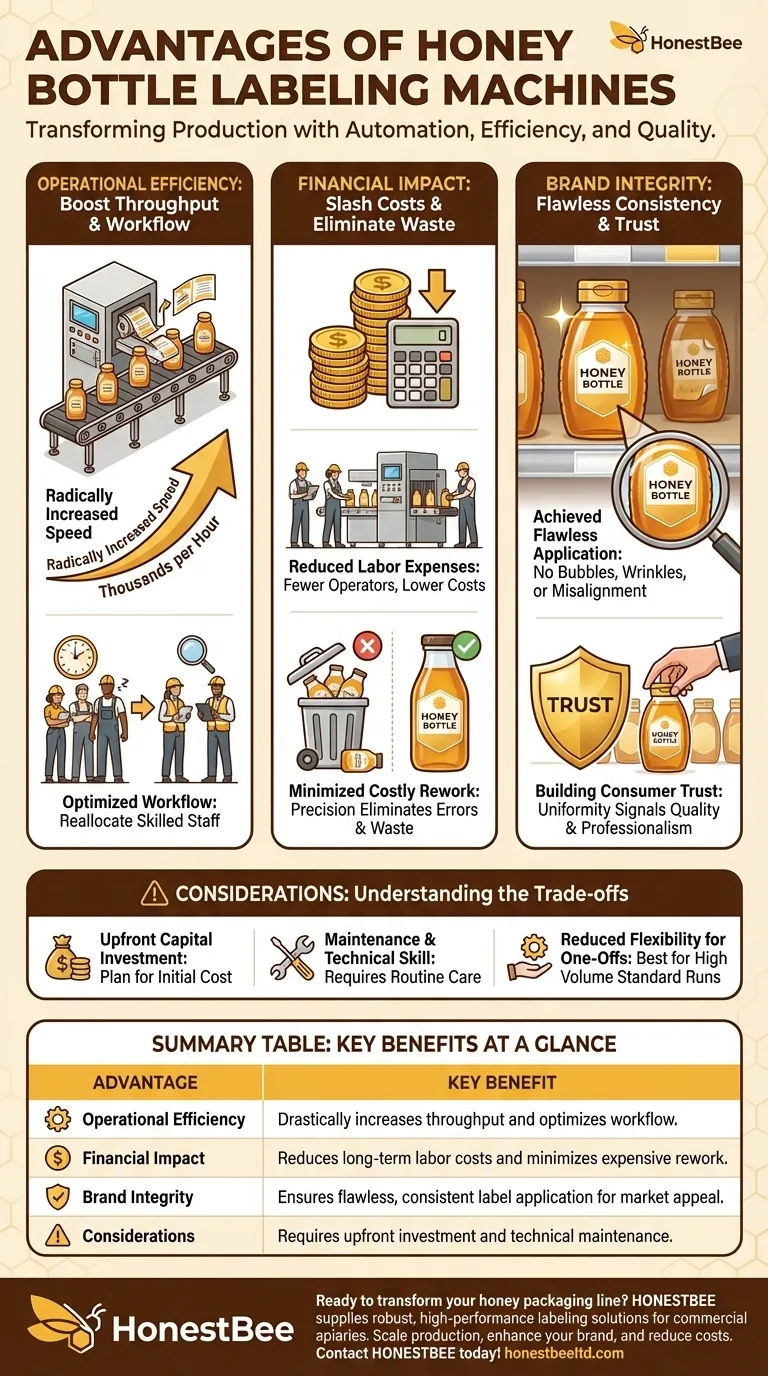 Quali sono i principali vantaggi dell'utilizzo di un'etichettatrice per bottiglie di miele? Aumenta l'efficienza e la qualità del marchio Guida Visiva