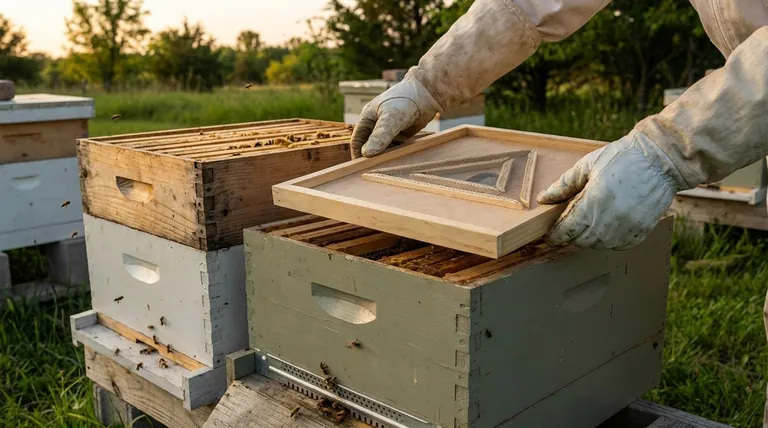 What are the recommended conditions for using the triangle bee escape board? Ensure a Successful, Low-Stress Honey Harvest