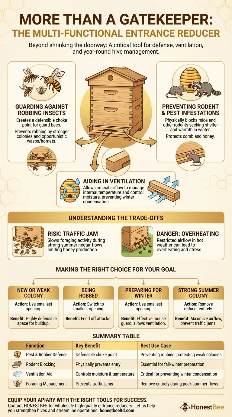 입구 축소기는 어떤 추가 기능을 제공하나요? 벌통 건강 및 보안 강화 시각적 가이드