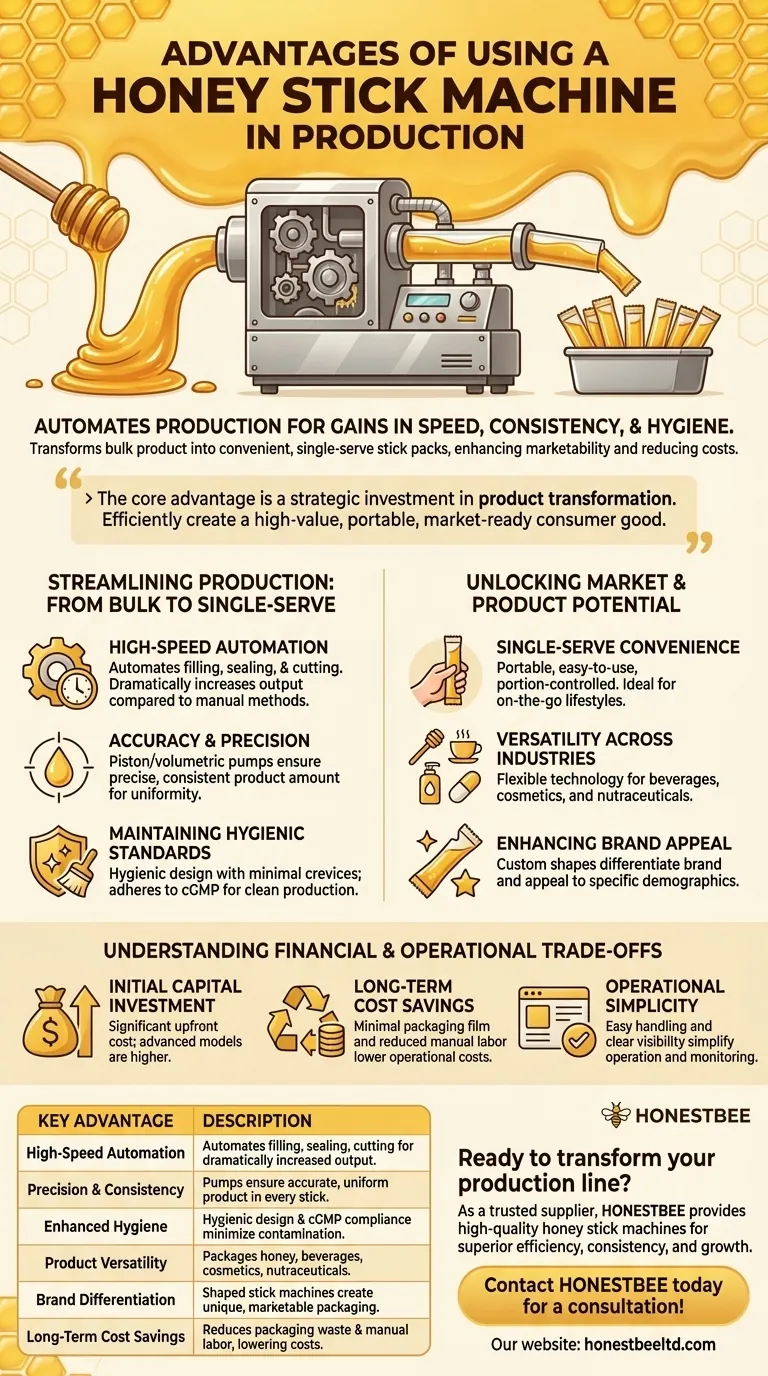 What are the advantages of using a honey stick machine in production? Boost Efficiency & Market Appeal Visual Guide