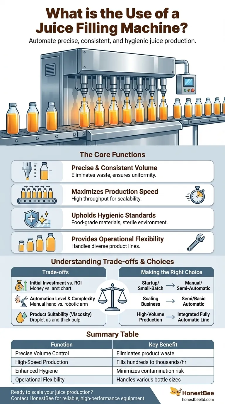 What is the use of a juice filling machine? Boost Your Production Speed & Consistency Visual Guide