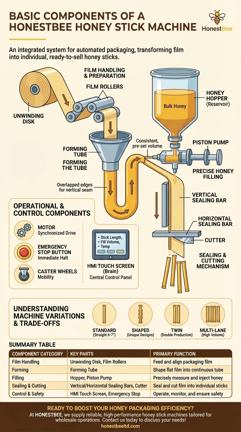 What are the basic components of a honey stick machine? A Complete Guide to Automated Packaging Visual Guide