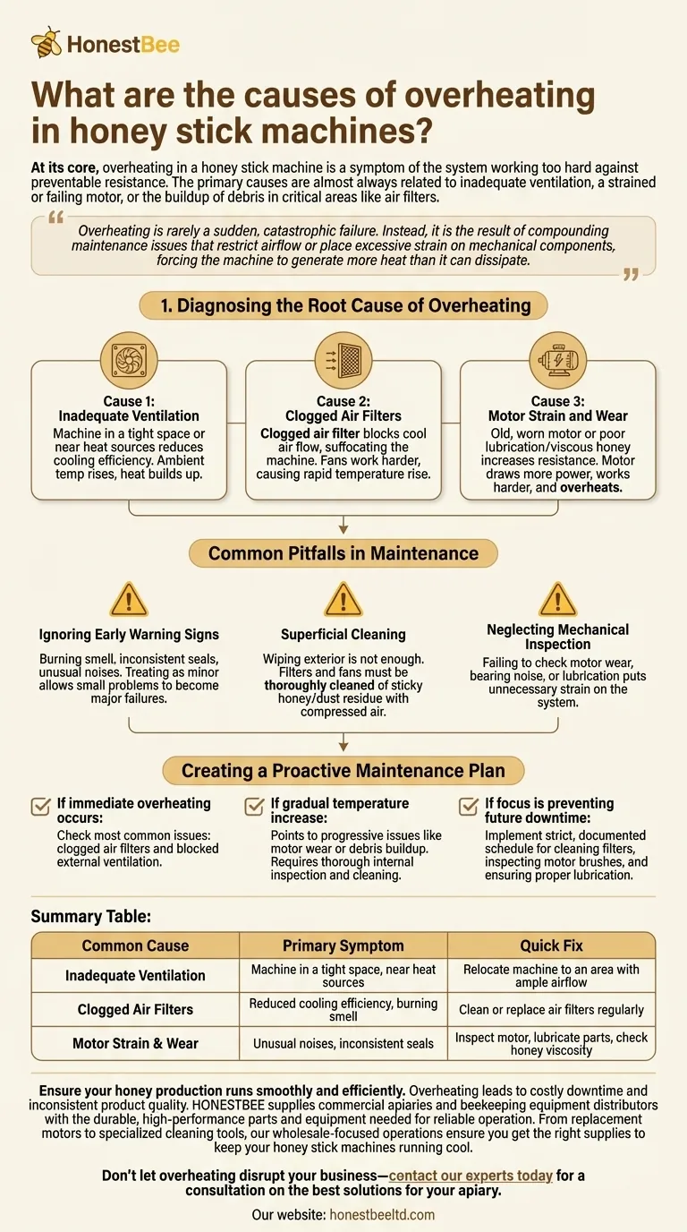 Каковы причины перегрева машин для фасовки меда в стики? Предотвратите простои с помощью надлежащего технического обслуживания Визуальное руководство