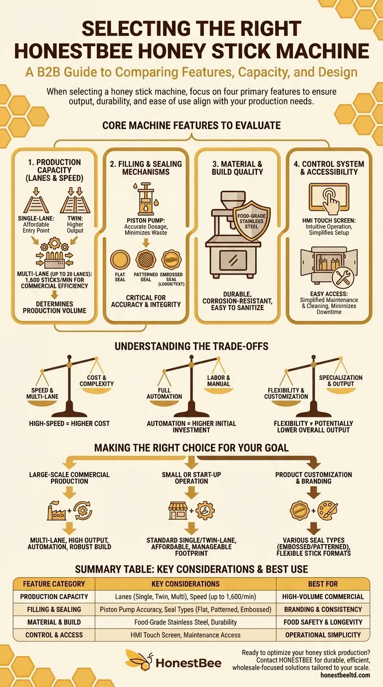 ما الميزات التي يجب مقارنتها عند اختيار آلة عصا العسل؟ دليل لزيادة كفاءة إنتاجك دليل مرئي