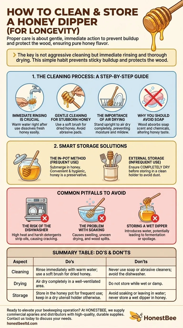 Wie reinigt und lagert man einen Honiglöffel? Einfache Schritte für langanhaltende Leistung Visuelle Anleitung