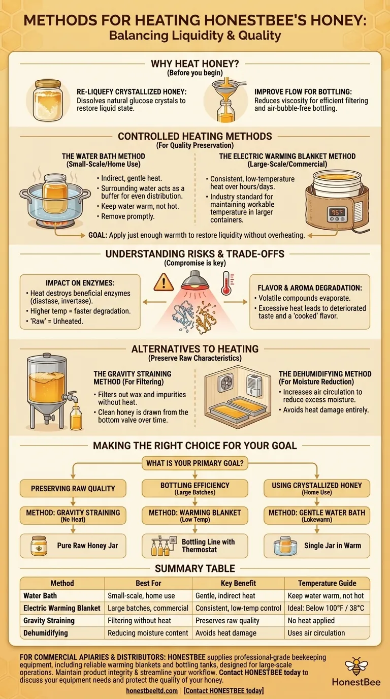 Quais são os métodos para aquecer o mel? Preserve a Qualidade e Melhore a Trabalhabilidade Guia Visual