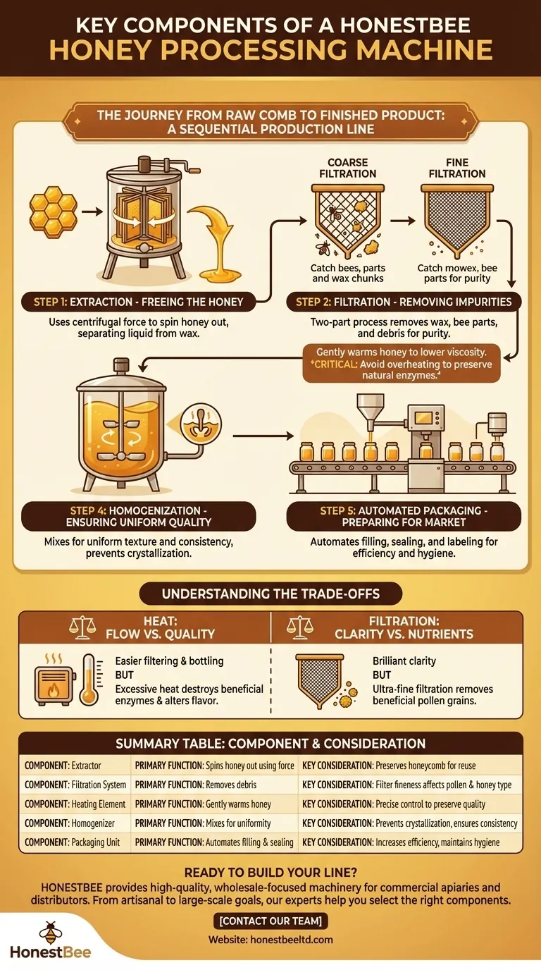꿀 가공 기계의 주요 구성 요소는 무엇입니까? 효율적인 꿀 생산 라인 구축 시각적 가이드