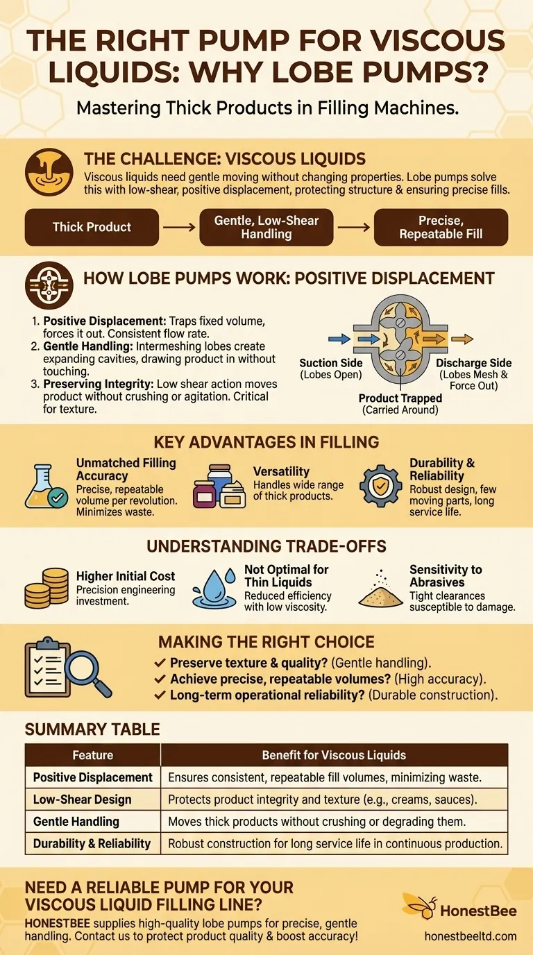 ¿Qué tipo de bomba se utiliza con las máquinas de llenado que manejan líquidos viscosos? Elija la bomba de lóbulos adecuada para la precisión Guía Visual