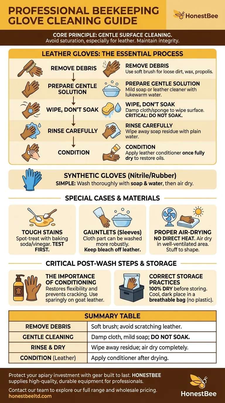 How should beekeeping gloves be cleaned? Protect Your Investment with Proper Care Visual Guide
