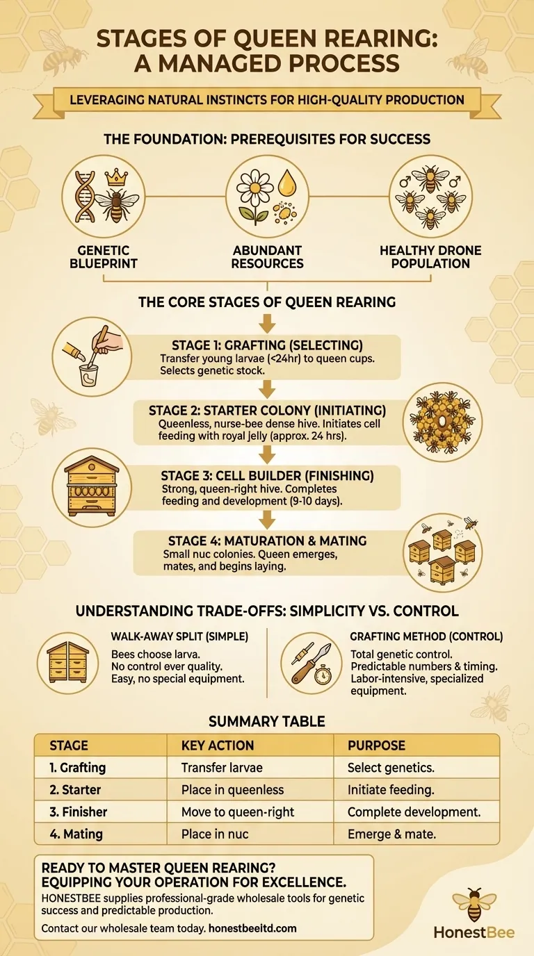 Quelles sont les étapes impliquées dans l'élevage des reines ? Un guide pour une production de reines contrôlée et de haute qualité Guide Visuel