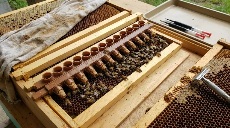 How should the bars of cells be prepared for grafting? Master the Key to Successful Queen Rearing