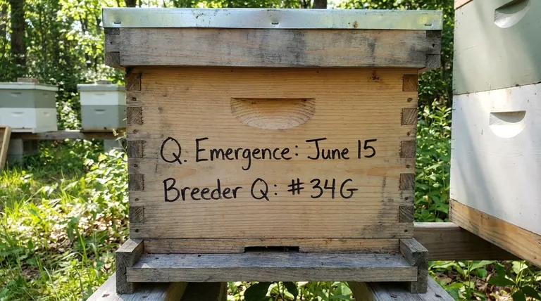 What information should be recorded on each nucleus? Track Queen Emergence and Genetics for Success