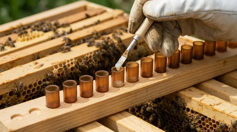 What is the purpose of priming cell cups before grafting? Boost Queen Rearing Success