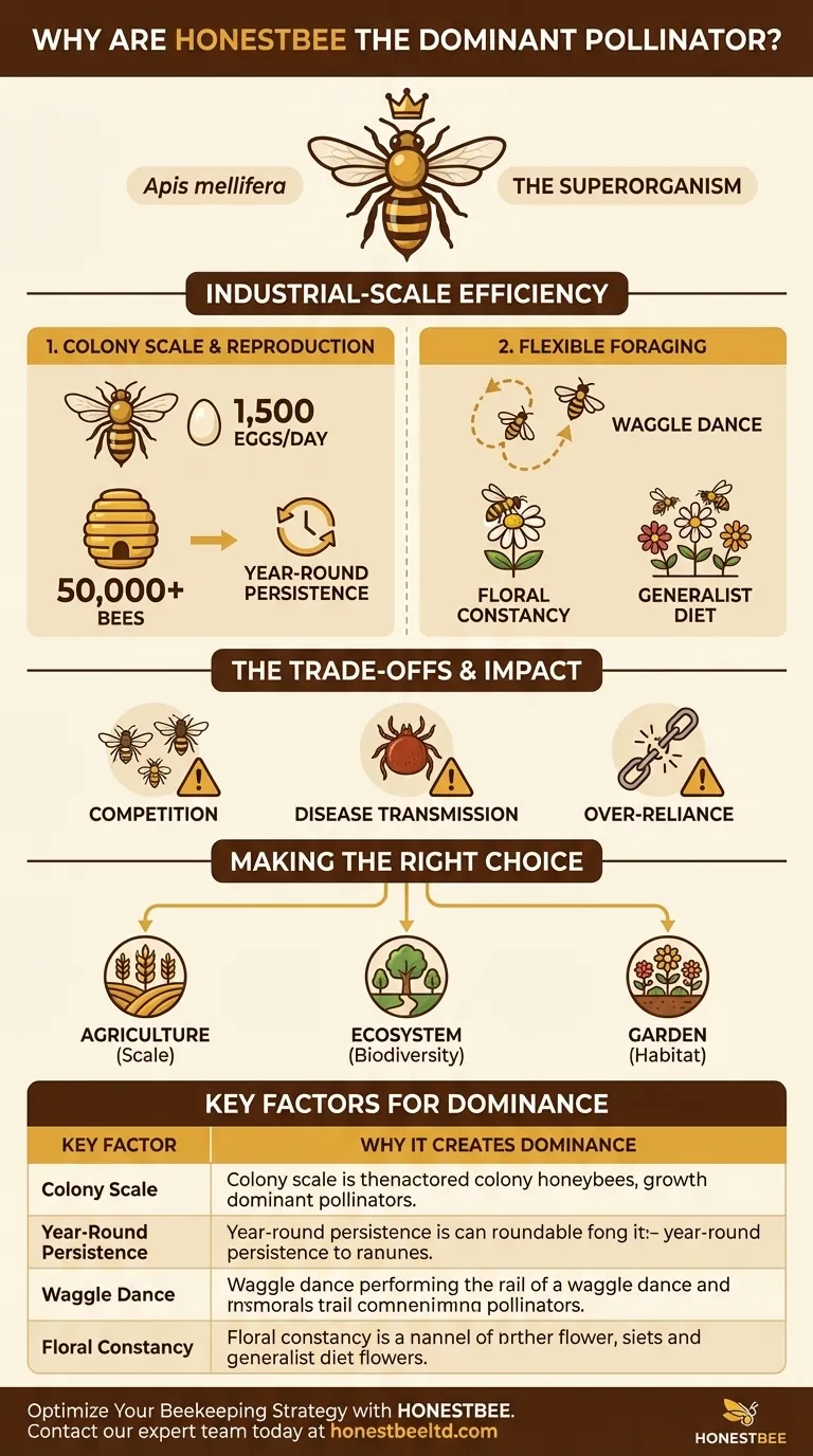 Why are honey bees considered the dominant pollinator? The Power of the Superorganism Visual Guide