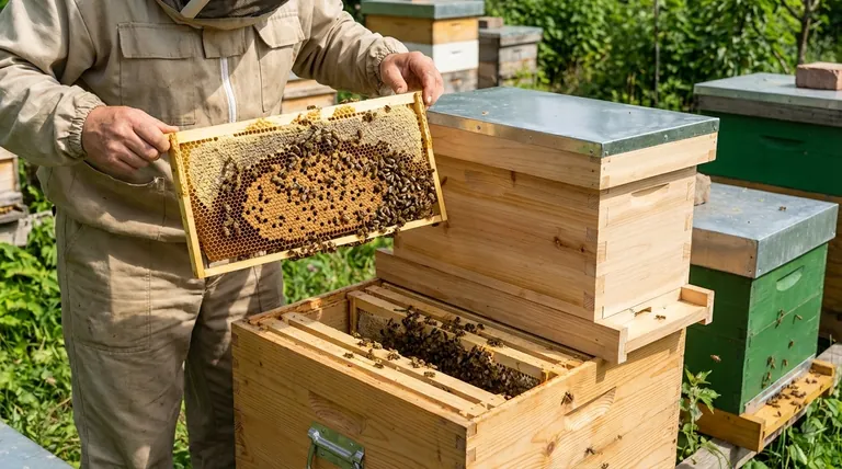 Qual é o benefício de reinfestar com um núcleo? Garante Aceitação da Rainha & Aumenta a Força da Colmeia