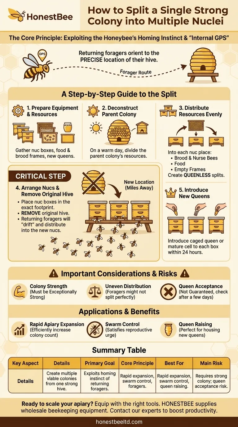 如何从一个蜂群中制作出几个较小的分蜂群？通过分群技术加速蜂场的扩张 图解指南