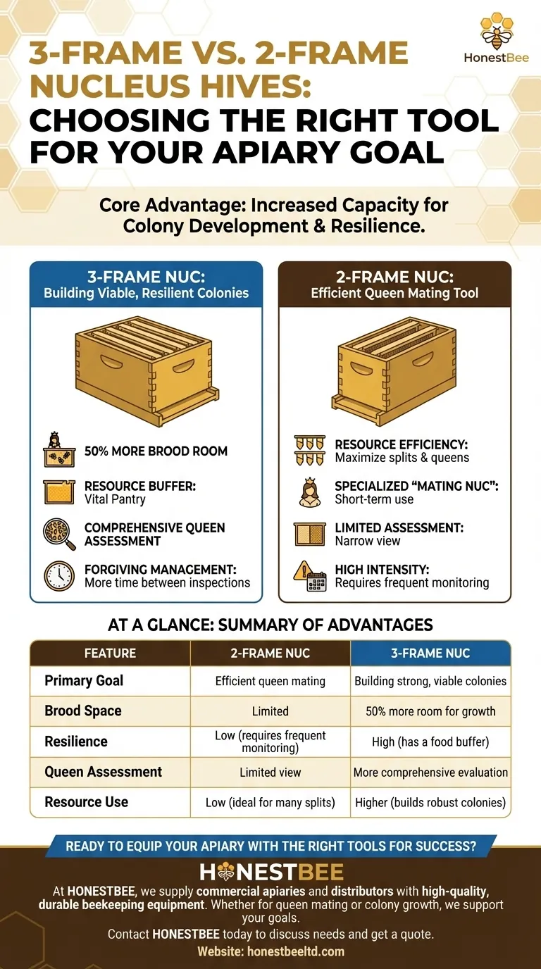 What are the advantages of a 3-frame nuc? Build Stronger, More Resilient Bee Colonies Visual Guide