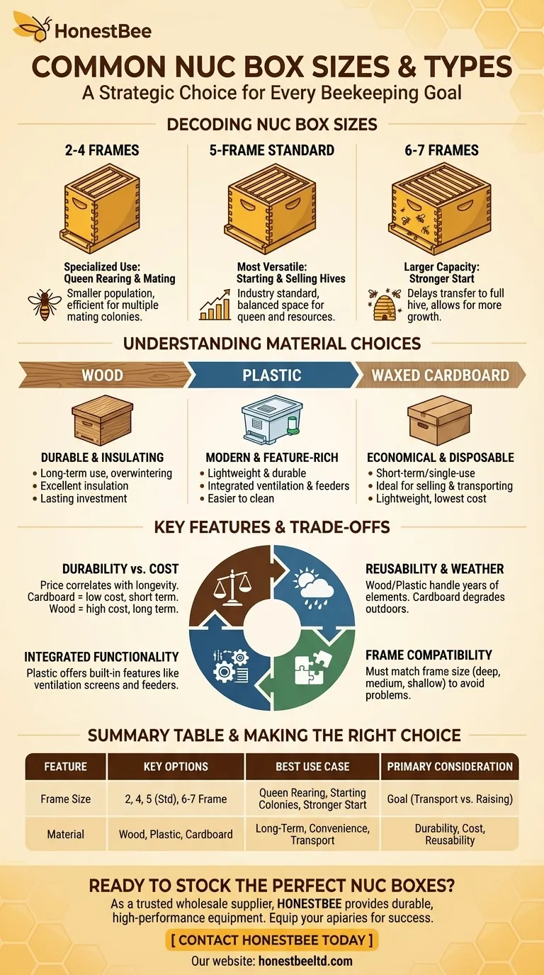 What are the common sizes and types of nuc boxes? A Guide to the Perfect Fit for Your Apiary Visual Guide