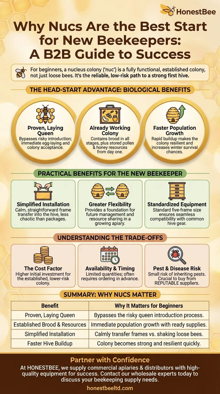 What are the benefits of using nucs for beginning beekeepers? Ensure a Successful First Hive with a Head Start Visual Guide