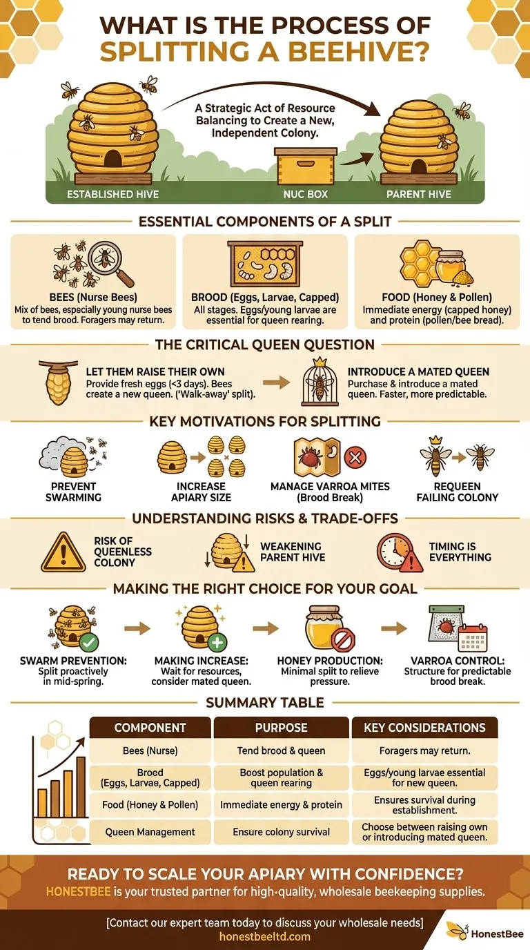 What is the process of splitting a hive? A Strategic Guide to Successful Colony Management Visual Guide