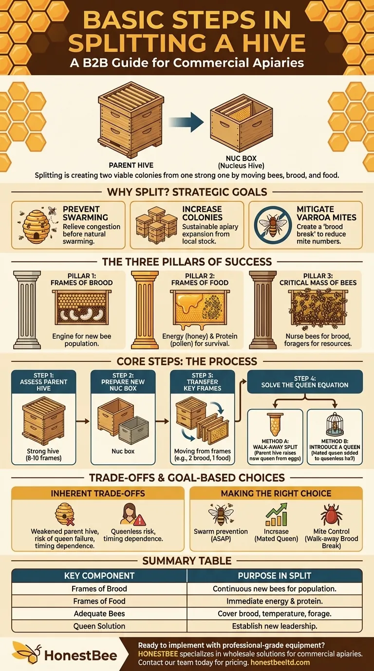 What are the basic steps in splitting a hive? Master Colony Management for Health & Growth Visual Guide
