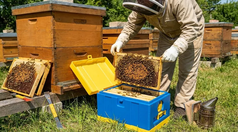 How are bees and resources distributed when creating nucs? A Guide to Building Strong Nucleus Colonies