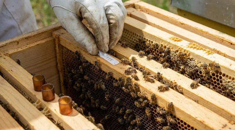 What is the purpose of using an artificial queen pheromone in nuc creation? Ensure Queen Acceptance and Genetic Control