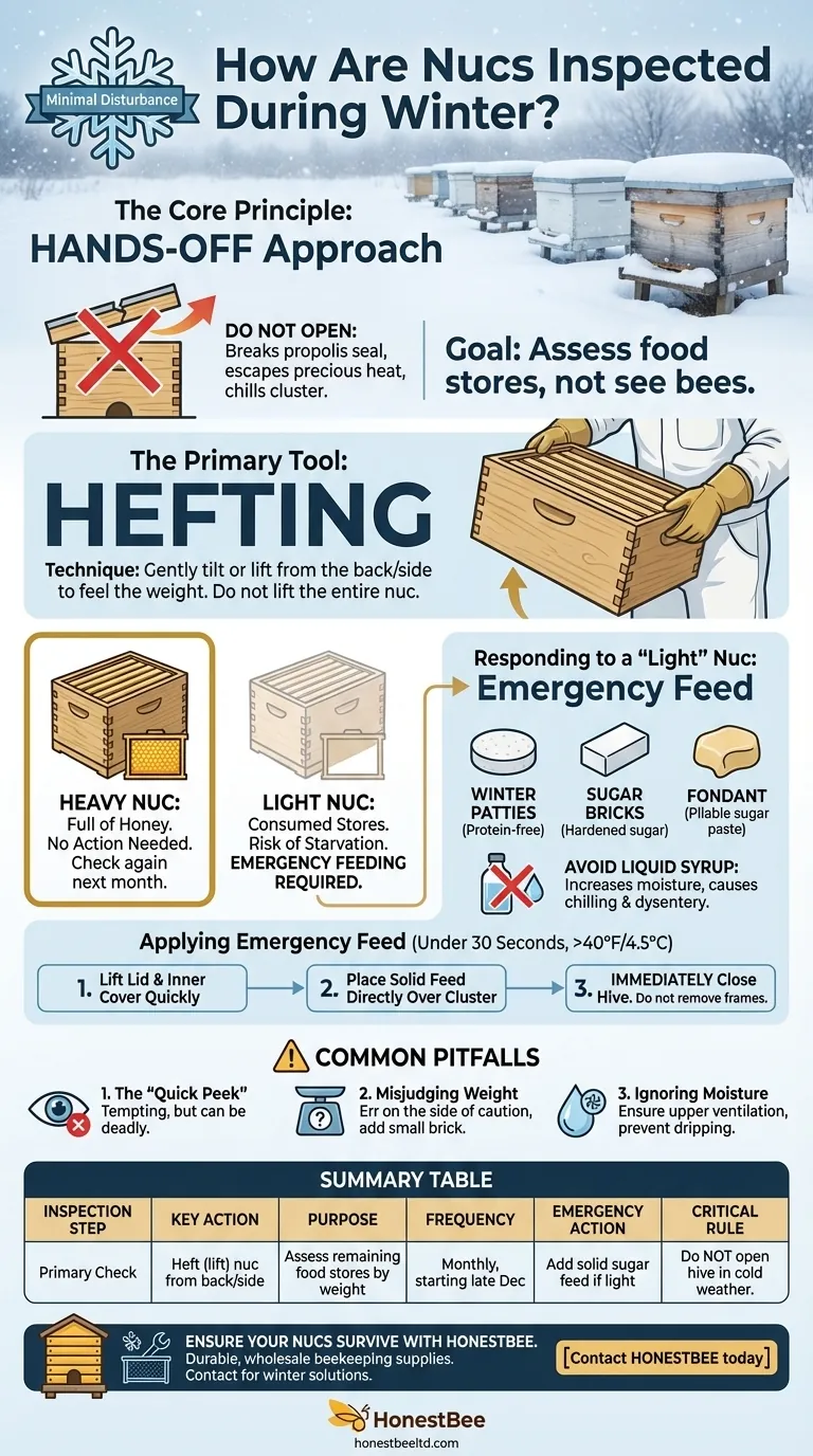 겨울철 핵군(nuc)은 어떻게 검사하나요? 군집 생존을 위한 '들어보기(Hefting)' 방법 마스터하기 시각적 가이드