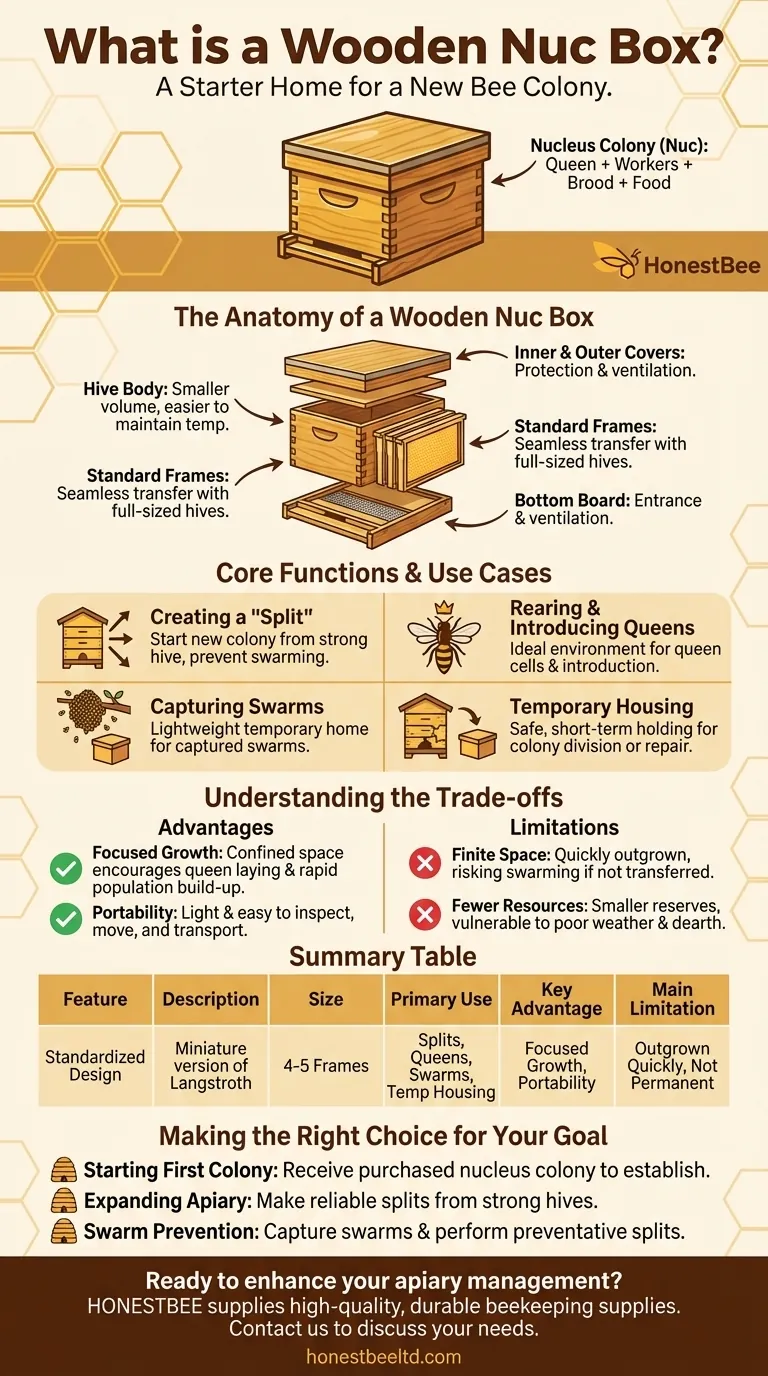 What is a wooden nuc box? A Starter Home for Your Bee Colony Visual Guide