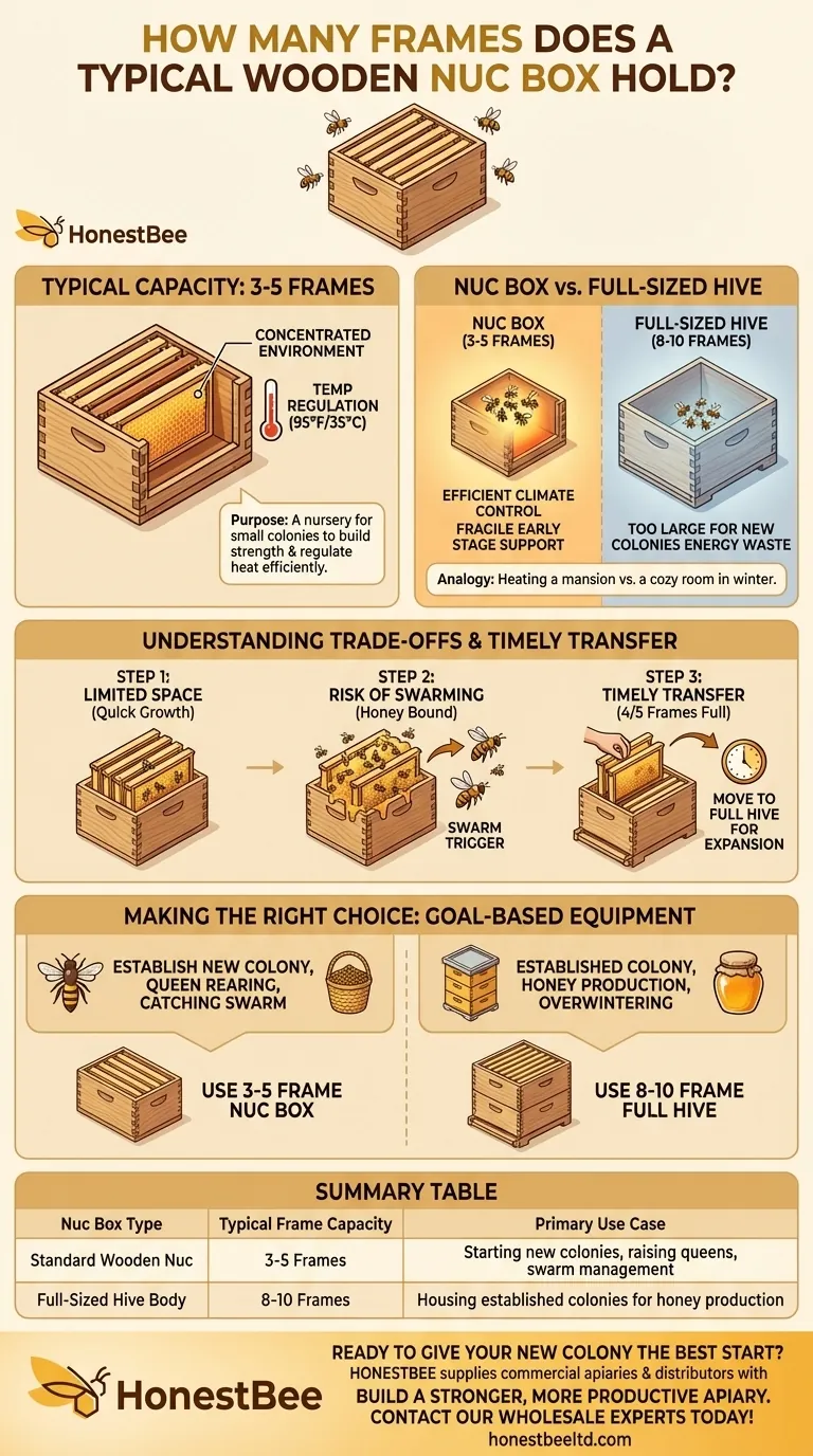 How many frames does a typical wooden nuc box hold? A Guide to Choosing the Right Size Visual Guide