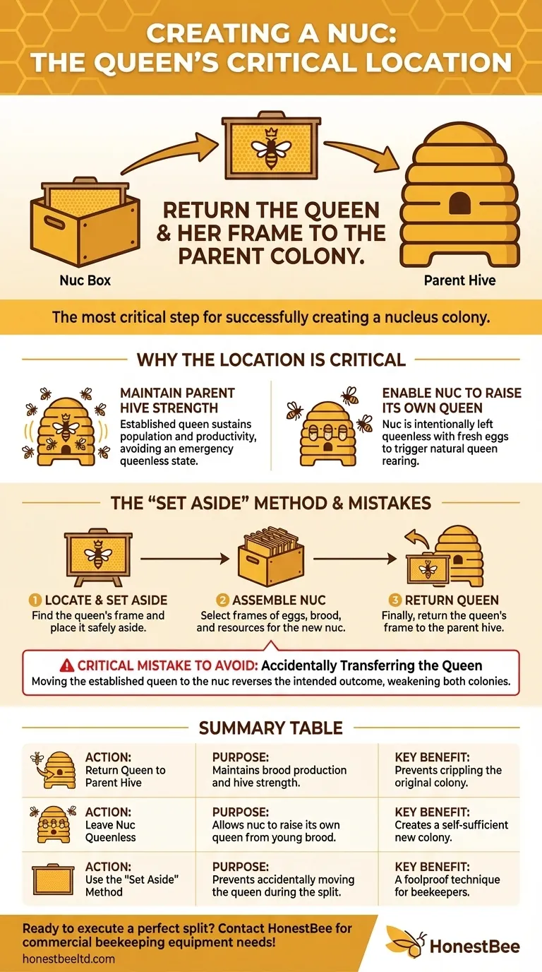 创建蜂核后，蜂王及其巢框应如何处理？保持蜂群强壮和高产 图解指南