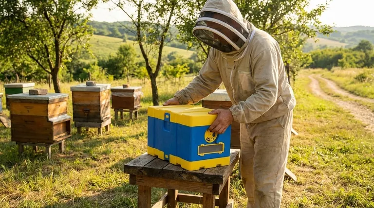 什么时候应该将蜂核箱移到另一个蜂场?防止蜜蜂迷巢以确保蜂群存活